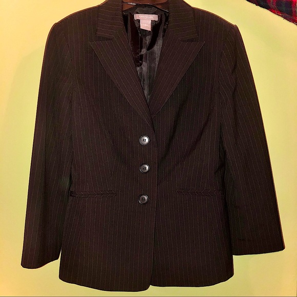 Ann Taylor Pinstripe Suit Jacket - Picture 2 of 7